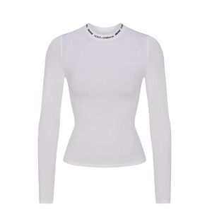 Dolce & Gabbana White Long Sleeve Top